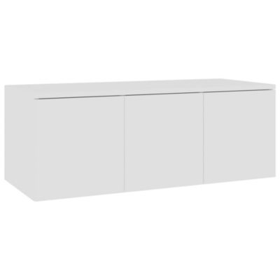 Prolenta Premium -  Meuble TV Blanc 80x34x30 cm Bois d'ingénierie