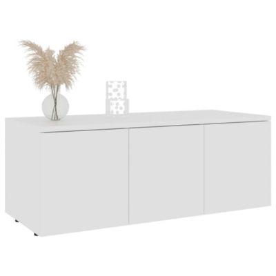 Prolenta Premium -  Meuble TV Blanc 80x34x30 cm Bois d'ingénierie