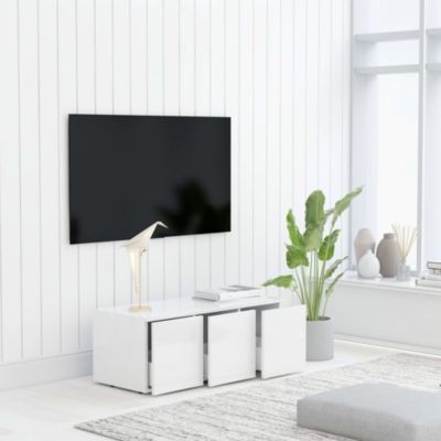 Prolenta Premium -  Meuble TV Blanc 80x34x30 cm Bois d'ingénierie