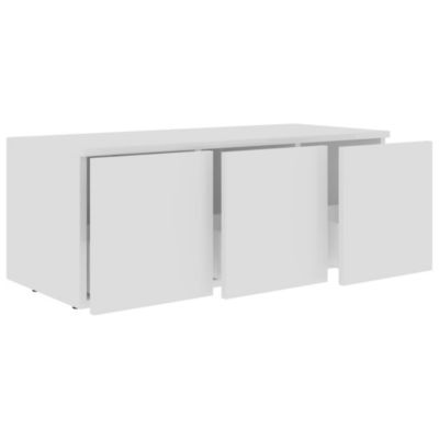 Prolenta Premium -  Meuble TV Blanc 80x34x30 cm Bois d'ingénierie