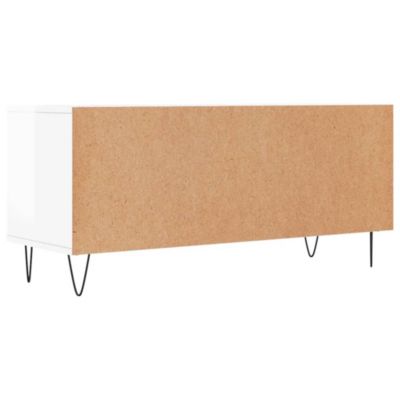 Prolenta Premium -  Meuble TV blanc brillant 100x34,5x44,5 cm bois d'ingénierie