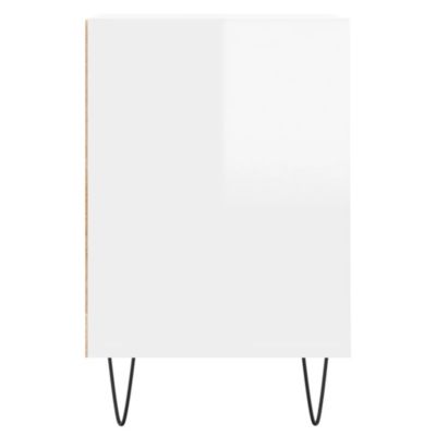 Prolenta Premium -  Meuble TV Blanc brillant 100x35x55 cm Bois d'ingénierie