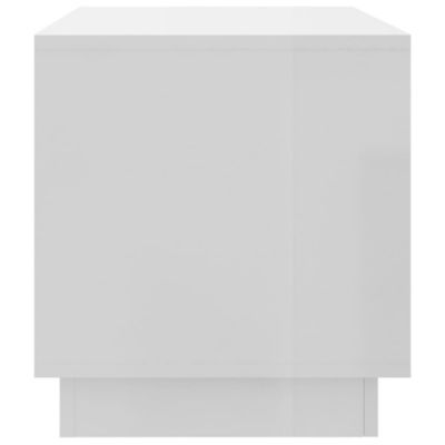 Prolenta Premium -  Meuble TV blanc brillant 102x41x44 cm bois d'ingénierie