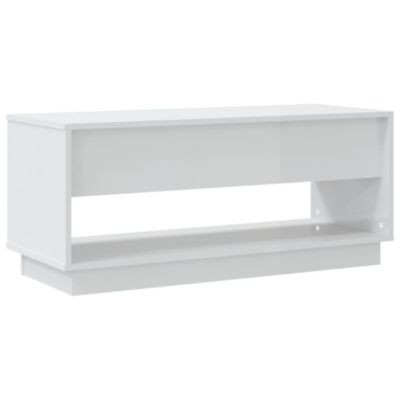 Prolenta Premium -  Meuble TV blanc brillant 102x41x44 cm bois d'ingénierie
