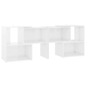 Prolenta Premium -  Meuble TV Blanc brillant 104x30x52 cm Bois d'ingénierie