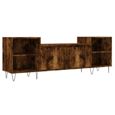 Prolenta Premium -  Meuble TV Chêne fumé 160x35x55 cm Bois d'ingénierie