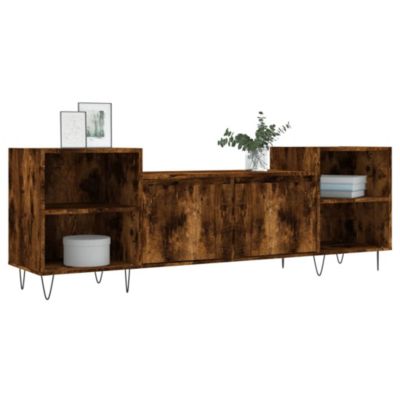 Prolenta Premium -  Meuble TV Chêne fumé 160x35x55 cm Bois d'ingénierie