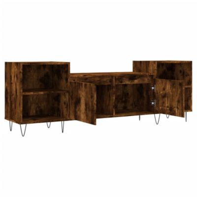 Prolenta Premium -  Meuble TV Chêne fumé 160x35x55 cm Bois d'ingénierie