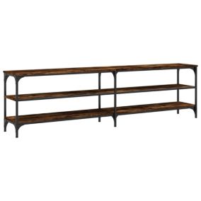 Prolenta Premium -  Meuble TV chêne fumé 180x30x50 cm bois d'ingénierie et métal