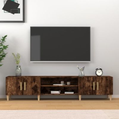Prolenta Premium -  Meuble TV chêne fumé 180x31,5x40 cm bois d'ingénierie