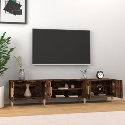 Prolenta Premium -  Meuble TV chêne fumé 180x31,5x40 cm bois d'ingénierie