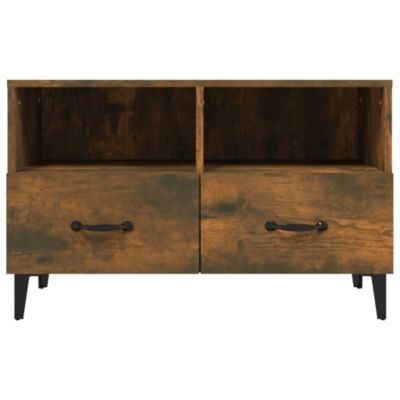Prolenta Premium -  Meuble TV Chêne fumé 80x36x50 cm Bois d'ingénierie