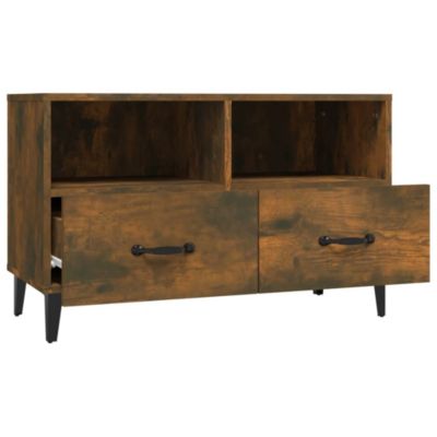 Prolenta Premium -  Meuble TV Chêne fumé 80x36x50 cm Bois d'ingénierie