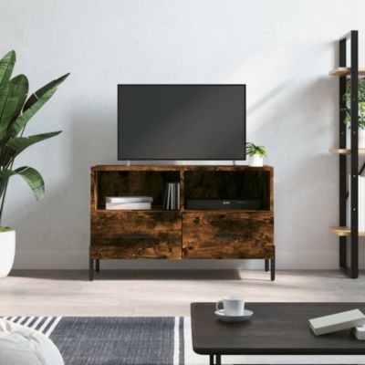 Prolenta Premium -  Meuble TV Chêne fumé 80x36x50 cm Bois d'ingénierie