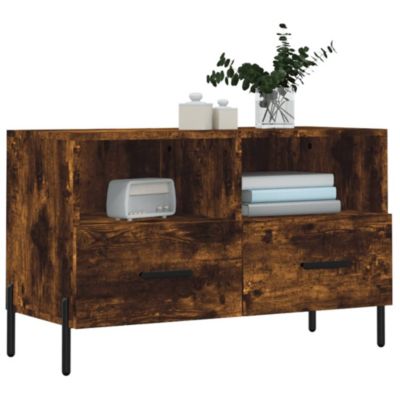 Prolenta Premium -  Meuble TV Chêne fumé 80x36x50 cm Bois d'ingénierie