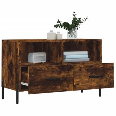 Prolenta Premium -  Meuble TV Chêne fumé 80x36x50 cm Bois d'ingénierie