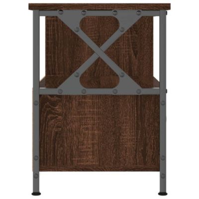 Prolenta Premium -  Meuble TV chêne marron 90x33x45 cm bois d'ingénierie et fer