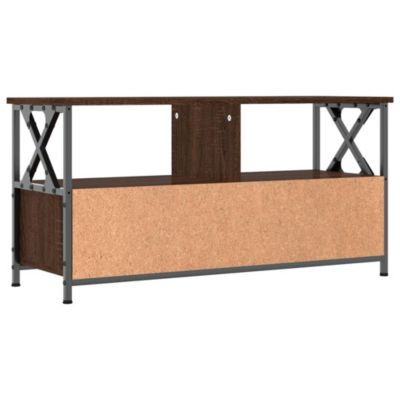 Prolenta Premium -  Meuble TV chêne marron 90x33x45 cm bois d'ingénierie et fer