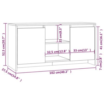 Prolenta Premium -  Meuble TV Chêne sonoma 102x37,5x52,5 cm Bois d'ingénierie