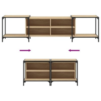 Prolenta Premium -  Meuble TV chêne sonoma 203x37x50 cm bois d'ingénierie