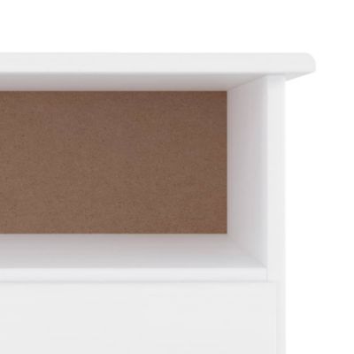 Prolenta Premium -  Meuble TV et tiroirs ALTA blanc 100x35x41 cm bois massif de pin