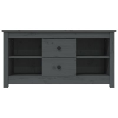 Prolenta Premium -  Meuble TV Gris 103x36,5x52 cm Bois de pin massif