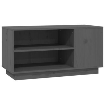 Prolenta Premium -  Meuble TV Gris 80x35x40,5 cm Bois de pin massif