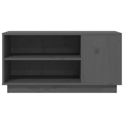 Prolenta Premium -  Meuble TV Gris 80x35x40,5 cm Bois de pin massif