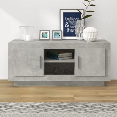Prolenta Premium -  Meuble TV gris béton 102x35x45 cm bois d'ingénierie