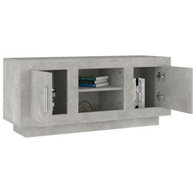 Prolenta Premium -  Meuble TV gris béton 102x35x45 cm bois d'ingénierie