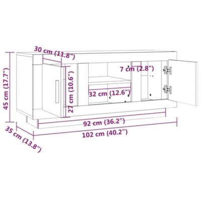 Prolenta Premium -  Meuble TV gris béton 102x35x45 cm bois d'ingénierie