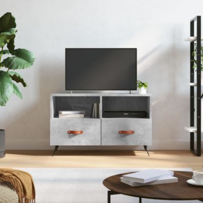 Prolenta Premium -  Meuble TV Gris béton 80x36x50 cm Bois d'ingénierie