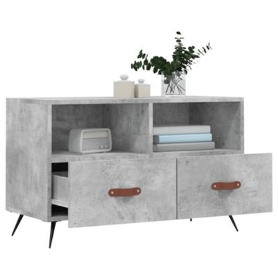 Prolenta Premium -  Meuble TV Gris béton 80x36x50 cm Bois d'ingénierie