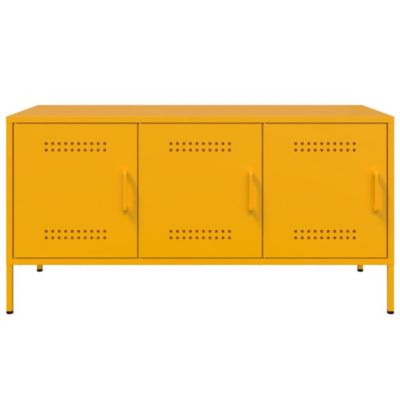Prolenta Premium -  Meuble TV jaune moutarde 100,5x39x50,5 cm acier