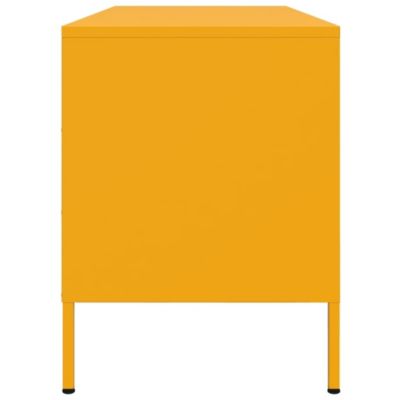 Prolenta Premium -  Meuble TV jaune moutarde 100,5x39x50,5 cm acier