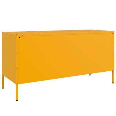 Prolenta Premium -  Meuble TV jaune moutarde 100,5x39x50,5 cm acier
