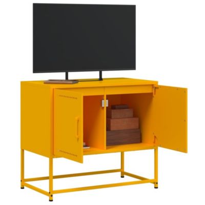 Prolenta Premium -  Meuble TV jaune moutarde 68,5x39x60,5 cm acier