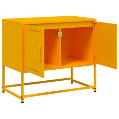 Prolenta Premium -  Meuble TV jaune moutarde 68,5x39x60,5 cm acier