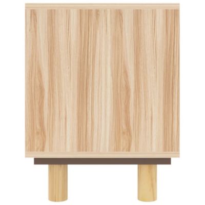 Prolenta Premium -  Meuble TV Marron 105x30x40 cm Bois de pin massif rotin l