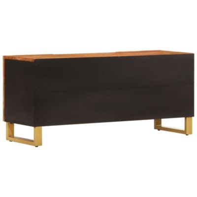 Prolenta Premium -  Meuble TV marron et noir 105x33,5x46 cm bois massif manguier