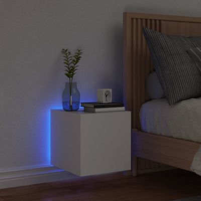 Prolenta Premium -  Meuble TV mural avec lumières LED blanc 30,5x35x30 cm