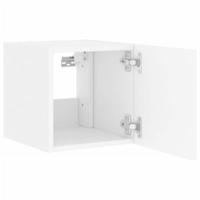 Prolenta Premium -  Meuble TV mural avec lumières LED blanc 30,5x35x30 cm