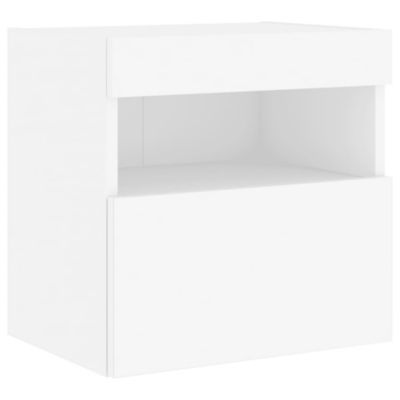 Prolenta Premium -  Meuble TV mural avec lumières LED blanc 40x30x40 cm