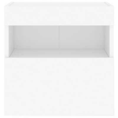 Prolenta Premium -  Meuble TV mural avec lumières LED blanc 40x30x40 cm