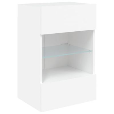 Prolenta Premium -  Meuble TV mural avec lumières LED blanc 40x30x60,5 cm