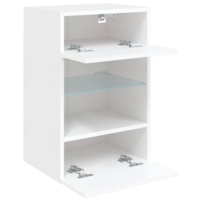 Prolenta Premium -  Meuble TV mural avec lumières LED blanc 40x30x60,5 cm