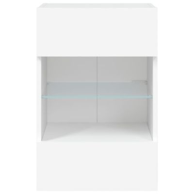 Prolenta Premium -  Meuble TV mural avec lumières LED blanc 40x30x60,5 cm