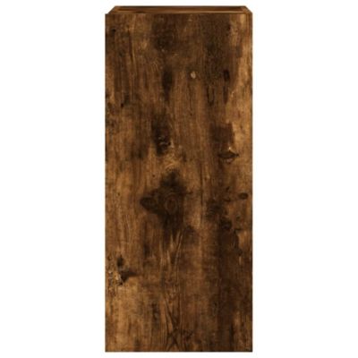 Prolenta Premium -  Meuble TV mural avec lumières LED chêne fumé 30,5x35x70 cm