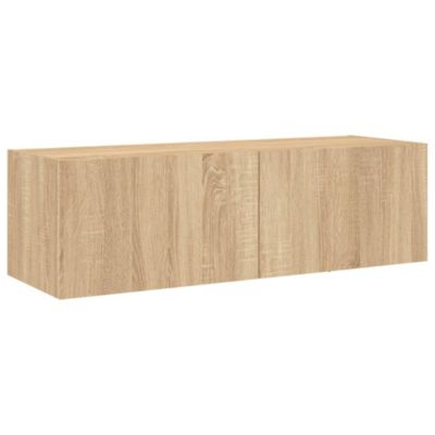 Prolenta Premium -  Meuble TV mural avec lumières LED chêne sonoma 100x35x31 cm