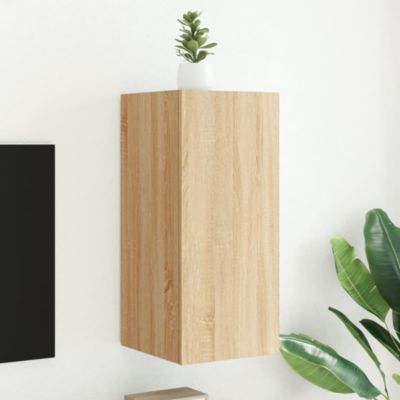 Prolenta Premium -  Meuble TV mural avec lumières LED chêne sonoma 30,5x35x70 cm